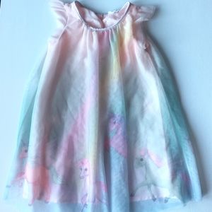 H&M Tulle Unicorn Rainbow Dress * Size 4-5…